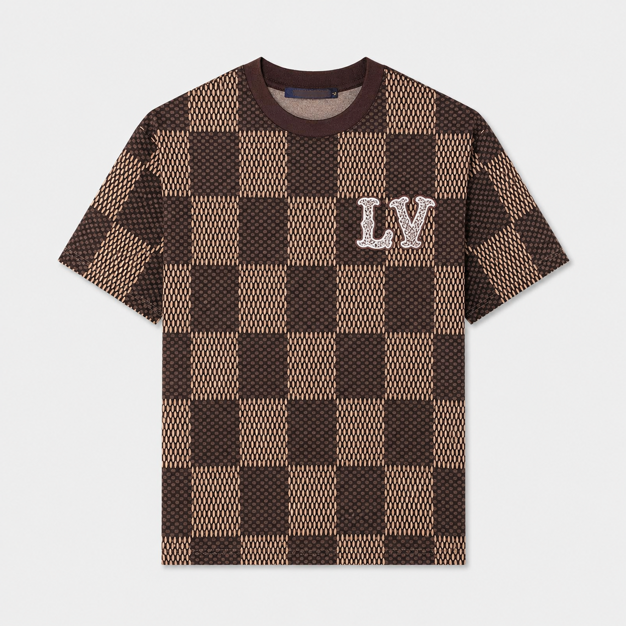 T-Shirt LV marron brodé