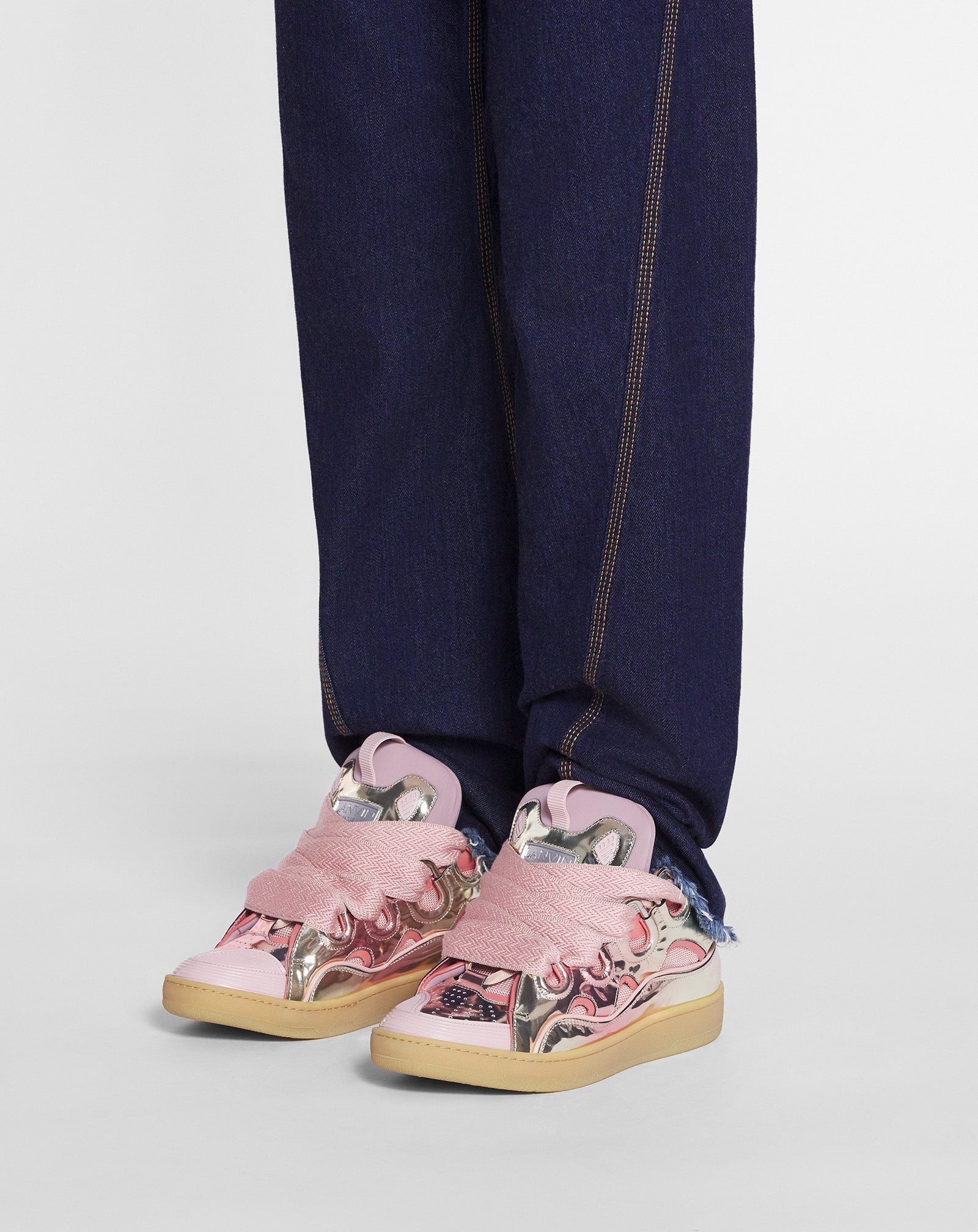 LANVIN CURB IN METALLIC PINK