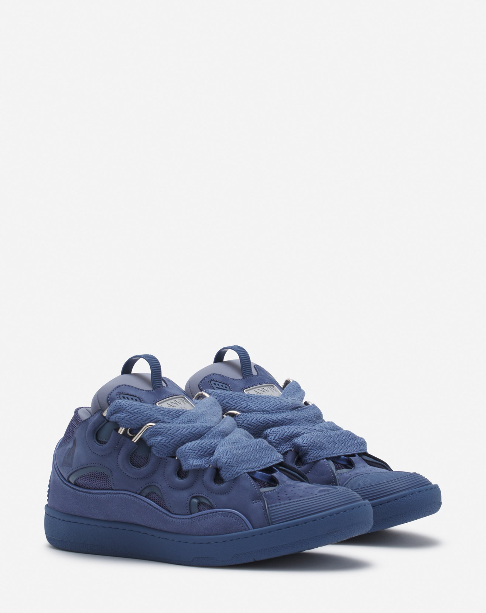 LANVIN LEATHER CURB BLEU MARINE
