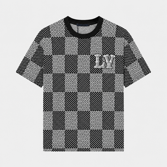 T-Shirt LV gris brodé